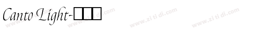 Canto Light字体转换